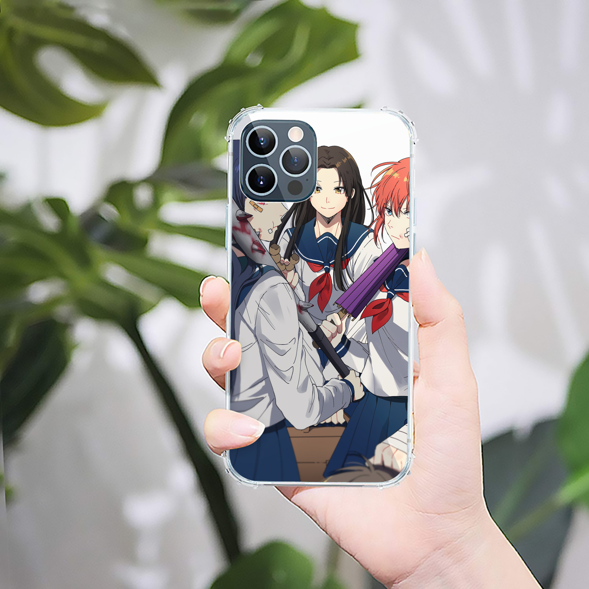 （画像用） ぎんたま 坂田銀時（さかたぎんとき） 神楽 志村新八（しむら しんぱち） GINTAMA Sakata Gintoki Kagura Shimura Shinpachi 【iPhone 12シリーズ対応】透明スマホケース（クリアソフトケース）